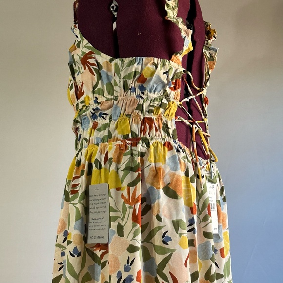 NWT Lush Floral Ruffle Strap Maxi Dress Womens Sz Large Summer Tropical - Picture 4 of 6